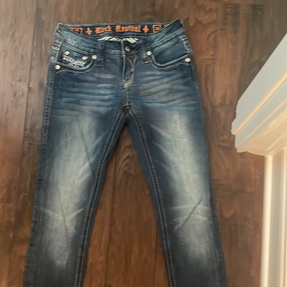 Rock revival size 26, sora skinny jeans $80.
